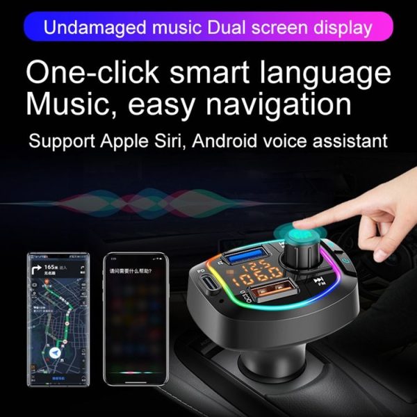 BC66 Colorful Car MP3 Player Multi-functional Bluetooth Receiver Car Cigarette Lighter U Disk Charger - Image 11