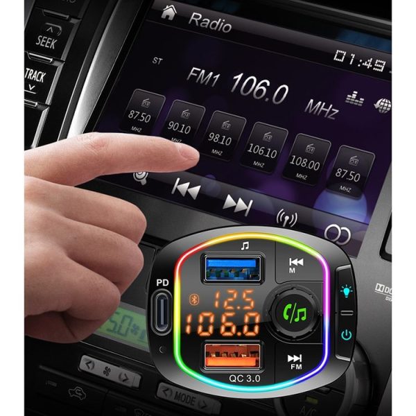 BC66 Colorful Car MP3 Player Multi-functional Bluetooth Receiver Car Cigarette Lighter U Disk Charger - Image 17