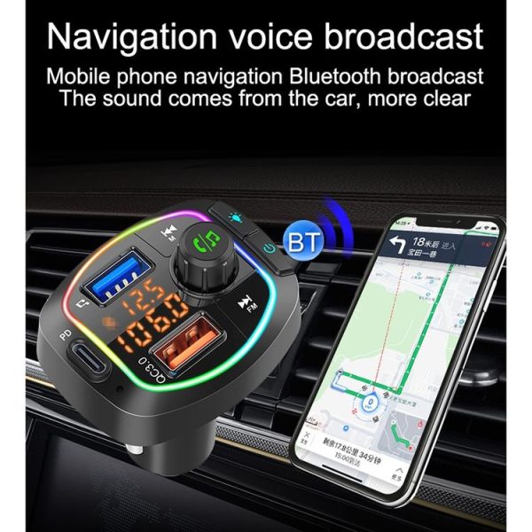 BC66 Colorful Car MP3 Player Multi-functional Bluetooth Receiver Car Cigarette Lighter U Disk Charger - Image 20