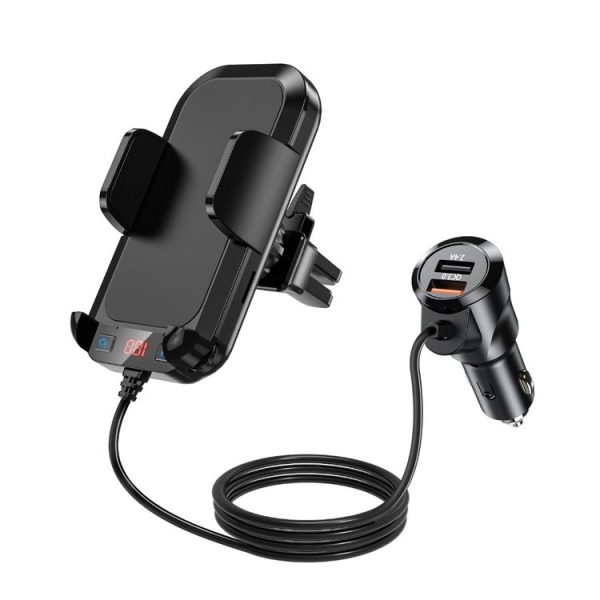A20 Pro Car Charger MP3 Player Bluetooth Receiver FM Transmitter Call Hands-free Holder - Image 2