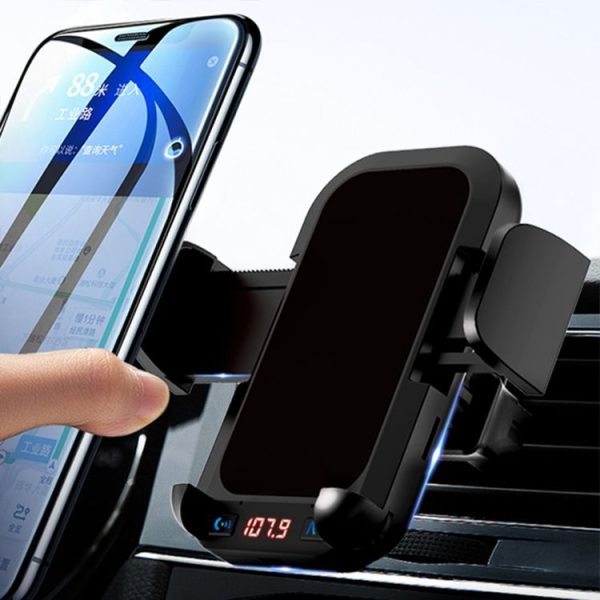 A20 Pro Car Charger MP3 Player Bluetooth Receiver FM Transmitter Call Hands-free Holder - Image 7