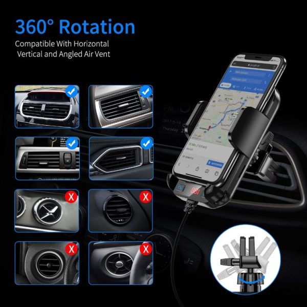 A20 Pro Car Charger MP3 Player Bluetooth Receiver FM Transmitter Call Hands-free Holder - Image 9