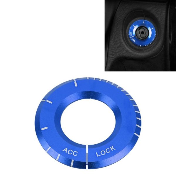 Mercedes-Benz Metal Ignition Key Ring, Diameter: 4.8cm (Blue)