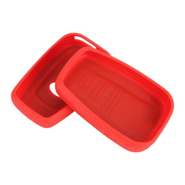 Car Flocking Plastic Key Protective Cover Three Buttons for Toyota, Style 1 (Red) - Image 5