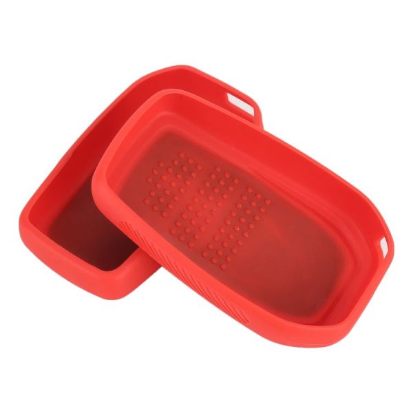Car Flocking Plastic Key Protective Cover Three Buttons for Toyota, Style 2 (Red) - Image 5