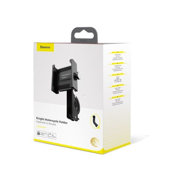 Baseus CRJBZ-01 Knight Holder for Motorcycle / Bicycles (Black) - Image 9