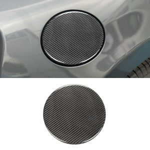Car Carbon Fiber Fuel Tank Cap Decorative Sticker for Subaru BRZ / Toyota 86 2013-2017, Left and Right Drive Universal (Black)