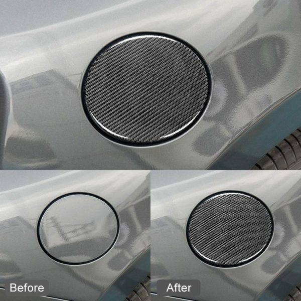 Car Carbon Fiber Fuel Tank Cap Decorative Sticker for Subaru BRZ / Toyota 86 2013-2017, Left and Right Drive Universal (Black) - Image 3