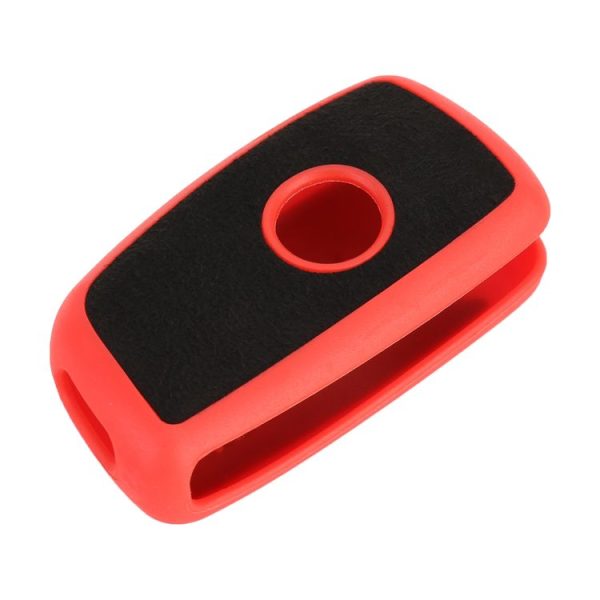 Car Flocking Plastic Key Protective Cover Three Buttons A for Nissan X-TRAIL / Teana / Qashqai / Sylphy / Tiida, Style 1 (Red) - Image 4
