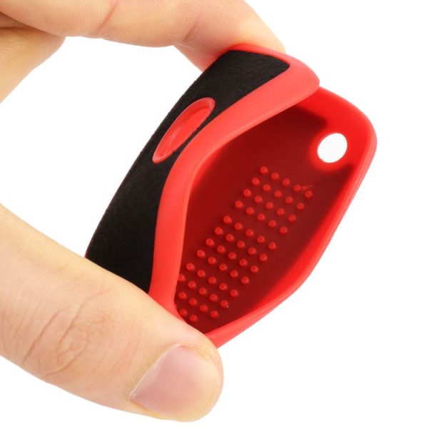 Car Flocking Plastic Key Protective Cover Three Buttons A for Nissan X-TRAIL / Teana / Qashqai / Sylphy / Tiida, Style 1 (Red) - Image 5
