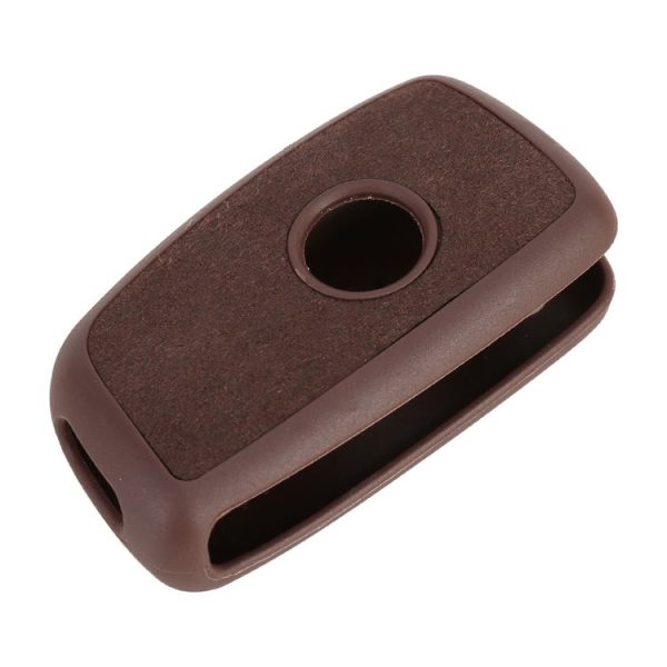 Car Flocking Plastic Key Protective Cover Three Buttons B for Nissan X-TRAIL / Teana / Qashqai / Sylphy / Tiida, Style 1 (Brown) - Image 4