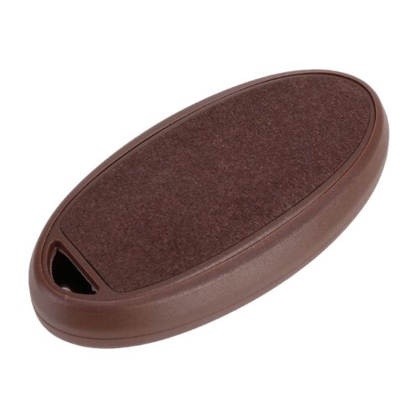 Car Flocking Plastic Key Protective Cover Three Buttons A for Nissan X-TRAIL / Teana / Qashqai / Sylphy / Tiida, Style 2 (Brown) - Image 4
