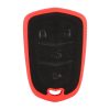 Car Flocking Plastic Key Protective Cover Four Buttons for Cadillac (Red) - Image 3