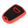 Car Flocking Plastic Key Protective Cover Four Buttons for Cadillac (Red) - Image 4