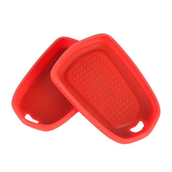 Car Flocking Plastic Key Protective Cover Four Buttons for Cadillac (Red) - Image 5