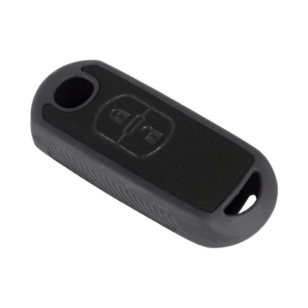 Car Flocking Plastic Key Protective Cover Two Buttons for Mazda (Black) - Image 2