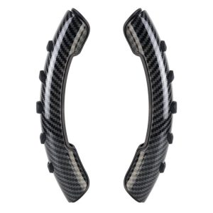 Car Steering Wheel Booster Wheel Spinner Knob Cover (Carbon Fiber Black)