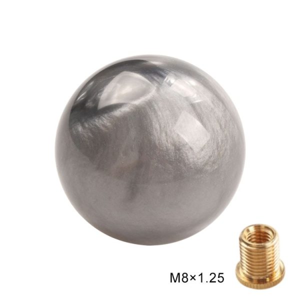 Car Manual Shifter Gear Shift Knob with Adapter M8 x 1.25 (Grey) - Image 2