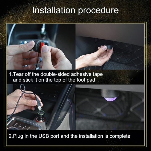 Universal Car LED Atmosphere Lights Emergency Foot Light Ordinary Version - Image 5