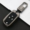 Car Luminous All-inclusive Zinc Alloy Key Protective Case Key Shell for Honda C Style Folding 3-button (Gun Metal) - Image 2