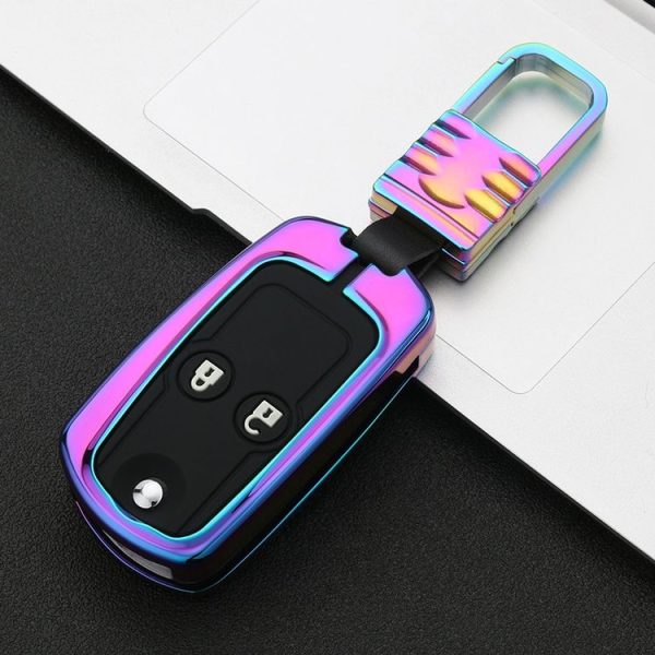 Car Luminous All-inclusive Zinc Alloy Key Protective Case Key Shell for Honda D Style Folding 2-button (Colour) - Image 2