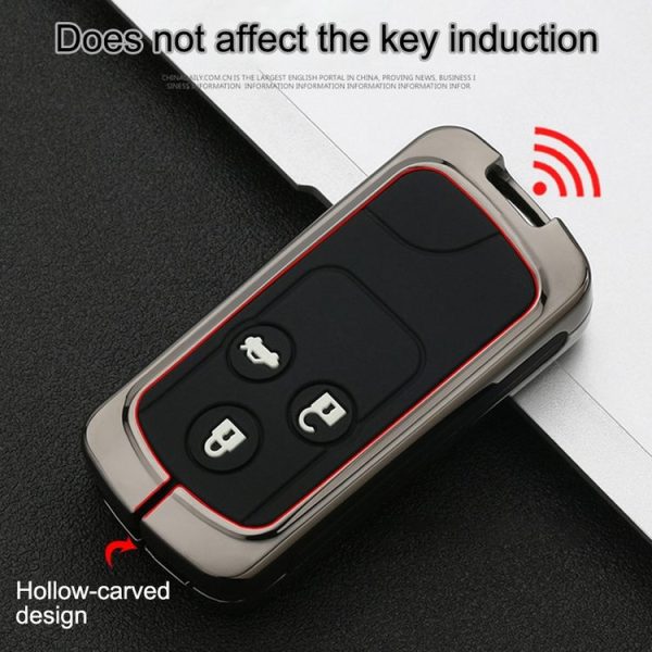 Car Luminous All-inclusive Zinc Alloy Key Protective Case Key Shell for Honda D Style Folding 2-button (Colour) - Image 7