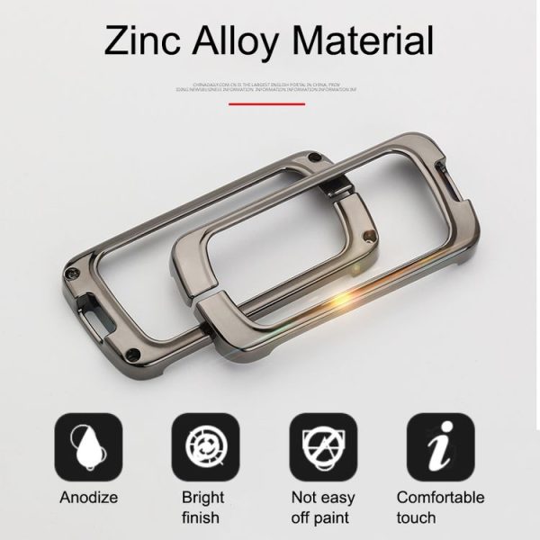 Car Luminous All-inclusive Zinc Alloy Key Protective Case Key Shell for Honda D Style Folding 2-button (Colour) - Image 8