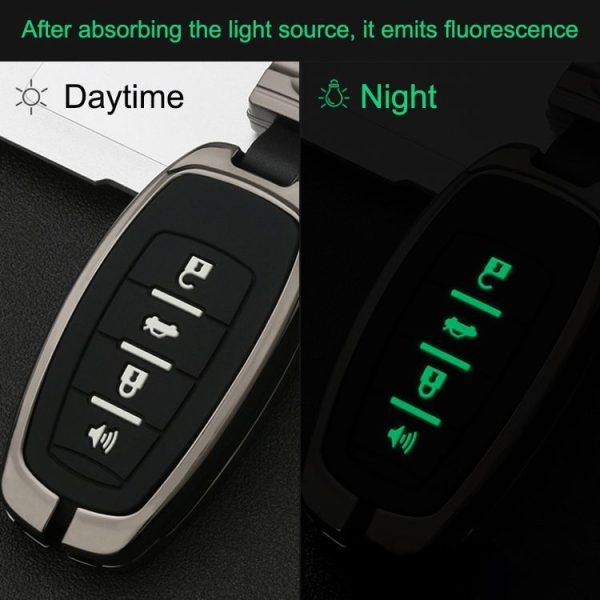 Car Luminous All-inclusive Zinc Alloy Key Protective Case Key Shell for Haval C Style Smart 4-button (Colour) - Image 4