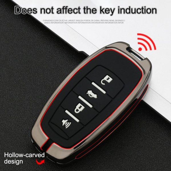 Car Luminous All-inclusive Zinc Alloy Key Protective Case Key Shell for Haval C Style Smart 4-button (Colour) - Image 7