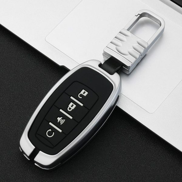 Car Luminous All-inclusive Zinc Alloy Key Protective Case Key Shell for Haval D Style Smart 4-button (Silver) - Image 2