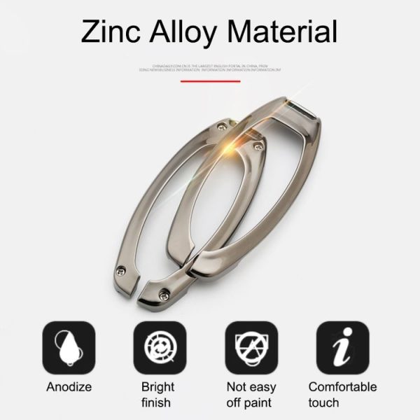 Car Luminous All-inclusive Zinc Alloy Key Protective Case Key Shell for Nissan A Style Smart 2-button (Gun Metal) - Image 8