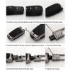 Car Luminous All-inclusive Zinc Alloy Key Protective Case Key Shell for Nissan K Style Smart 4-button (Gun Metal) - Image 11