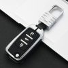 Car Luminous All-inclusive Zinc Alloy Key Protective Case Key Shell for Volkswagen A Style Smart 3-button (Silver) - Image 2