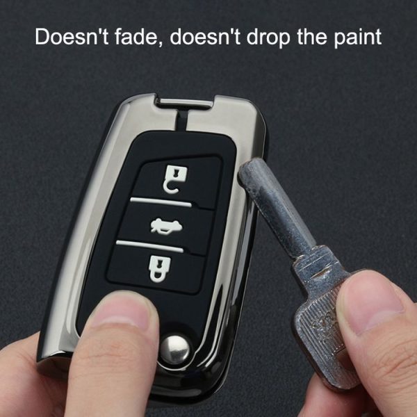 Car Luminous All-inclusive Zinc Alloy Key Protective Case Key Shell for Volkswagen A Style Smart 3-button (Silver) - Image 5
