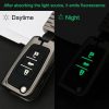 Car Luminous All-inclusive Zinc Alloy Key Protective Case Key Shell for Volkswagen B Style Folding 3-button (Silver) - Image 4