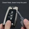 Car Luminous All-inclusive Zinc Alloy Key Protective Case Key Shell for Volkswagen B Style Folding 3-button (Silver) - Image 5