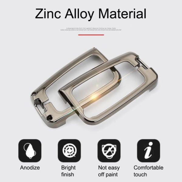 Car Luminous All-inclusive Zinc Alloy Key Protective Case Key Shell for Volkswagen B Style Smart 3-button (Gun Metal) - Image 8