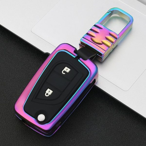 Car Luminous All-inclusive Zinc Alloy Key Protective Case Key Shell for Toyota B Style Folding 2-button (Colour) - Image 2
