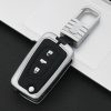Car Luminous All-inclusive Zinc Alloy Key Protective Case Key Shell for Toyota B Style Folding 3-button (Silver) - Image 2