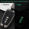 Car Luminous All-inclusive Zinc Alloy Key Protective Case Key Shell for Toyota B Style Folding 3-button (Silver) - Image 4
