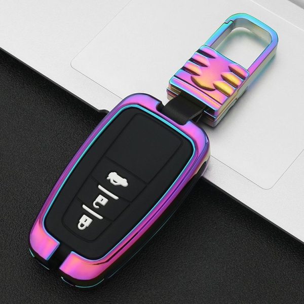 Car Luminous All-inclusive Zinc Alloy Key Protective Case Key Shell for Toyota C Style Smart 3-button (Colour) - Image 2