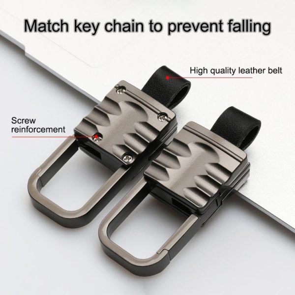 Car Luminous All-inclusive Zinc Alloy Key Protective Case Key Shell for Ford A Style Smart 3-button (Silver) - Image 10