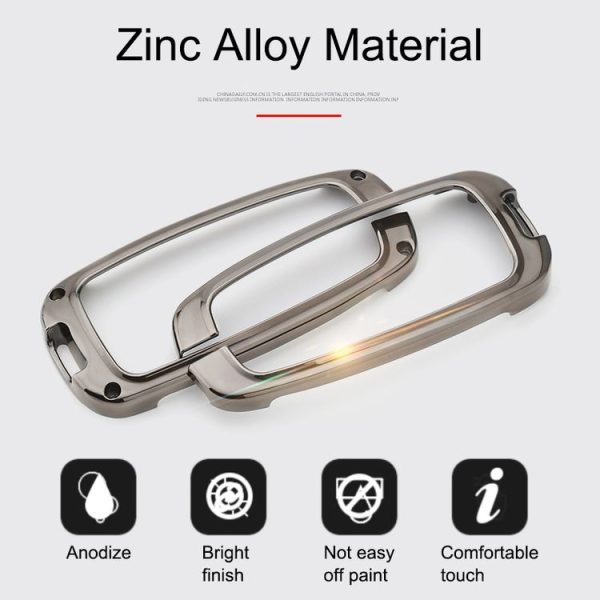 Car Luminous All-inclusive Zinc Alloy Key Protective Case Key Shell for Geely B Style Smart 4-button (Gun Metal) - Image 8