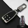 Car Luminous All-inclusive Zinc Alloy Key Protective Case Key Shell for Hong Qi A Style Smart 4-button (Gun Metal)