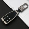 Car Luminous All-inclusive Zinc Alloy Key Protective Case Key Shell for Hong Qi A Style Smart 4-button (Gun Metal) - Image 2