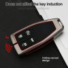 Car Luminous All-inclusive Zinc Alloy Key Protective Case Key Shell for Hong Qi A Style Smart 4-button (Gun Metal) - Image 7