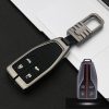 Car Luminous All-inclusive Zinc Alloy Key Protective Case Key Shell for Hong Qi B Style Smart 4-button (Gun Metal)
