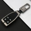 Car Luminous All-inclusive Zinc Alloy Key Protective Case Key Shell for Hong Qi B Style Smart 4-button (Gun Metal) - Image 2