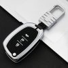 Car Luminous All-inclusive Zinc Alloy Key Protective Case Key Shell for Hyundai C Style Folding 3-button (Silver) - Image 2