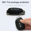 Car Luminous All-inclusive Zinc Alloy Key Protective Case Key Shell for Hyundai C Style Folding 3-button (Silver) - Image 3